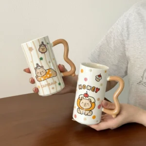 capybara tasse mit verschiedenen suessen designs aus keramik