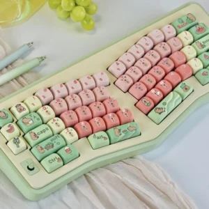 Capybara Tastenkappen Set mit Wassermelone Sommer Motiv 130 Tasten
