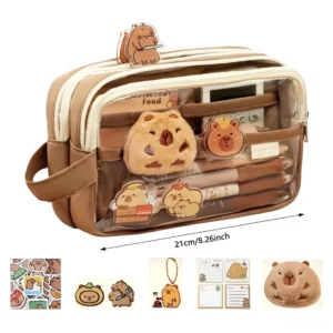 DIY Capybara Federtasche mit kostenlosem Capybara Pluech und Sticker Set