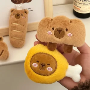 Einzelne capybara bakery plush pin im niedlichen design