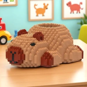 grosser Capybara Klemmbausteine Schreibtisch Organizer mit Aufbewahrungsfach