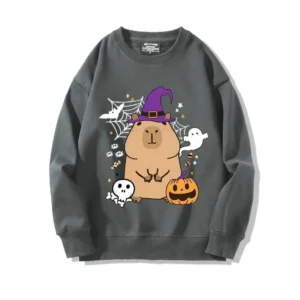 Niedliches Capybara Halloween Sweatshirt in vier Farben zur Auswahl