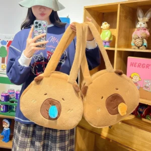 Interaktive Capybara Plüsch Tote Bag Gesamte Ansicht