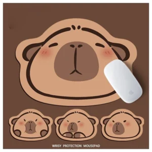 Kawaii Capybara Mauspad unregelmaessiges Design fuer Schreibtisch