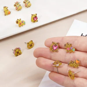kawee 6 paar capybara ohrstecker set mit unterschiedlichen niedlichen designs