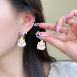 Kawaii Capybara Ohrstecker als süßes Accessoire für Capybara Fans