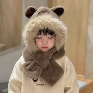 Kinder Capybara Kapuzen-Schal, warmes Winter Accessoire für Kinder