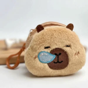 Mini Capybara Plüsch Muenzbeutel Snot Bubble Variante als Geldboerse mit Karabiner