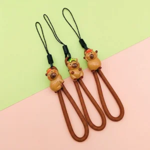 niedliche 3d capybara handy-anhaenger figurine als handy zubehoer