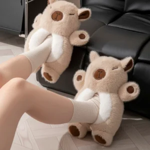 niedliche 3d capybara umarmung pluesch hausschuhe fuer zuhause