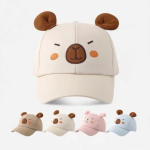 niedliche capybara baseballkappe mit 3d ohren fuer kinder