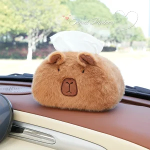 Niedlicher Capybara Stoff Taschentuchhalter als Auto Dekoration