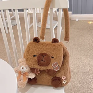 Plüsch Capybara und Bär Umhängetasche DIY Rucksack, zwei Varianten im Überblick