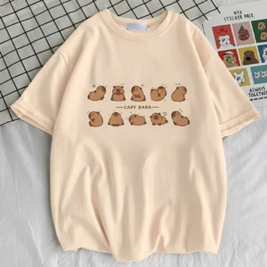 romantic-capybara-with-hearts-beige-t-shirt