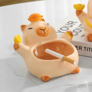 Süsser Capybara Aschenbecher aus Keramik, Capybara Merch Dekoration
