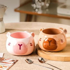 Übergroße Capybara Keramik Tasse mit niedlichem Gesicht