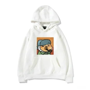 Van Gogh Capybara Hoodie - lustiger Capybara Kapuzenpullover mit Kunst Motiv