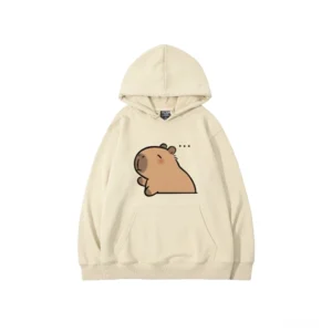 Verwirrter Capybara Kapuzenpullover, Capybara Hoodie mit niedlichem Capybara Motiv