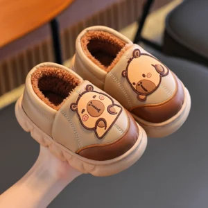 Wasserdichte geschlossene Capybara Winterstiefel für Kinder und Damen mit süßem Cartoon Capybara Motiv