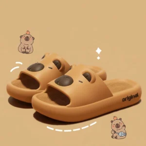 Weiche Cloud Capybara Badeschlappen mit Massage Fußbett und Anti Rutsch Textur