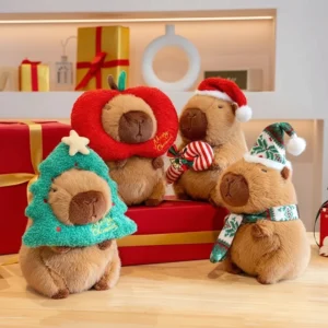 weihnachts capybara kuscheltier sammlung alle 4 designs