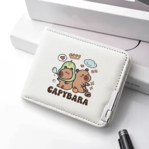 Weiße schlanke Capybara Geldbörse Design A Avocado Besties